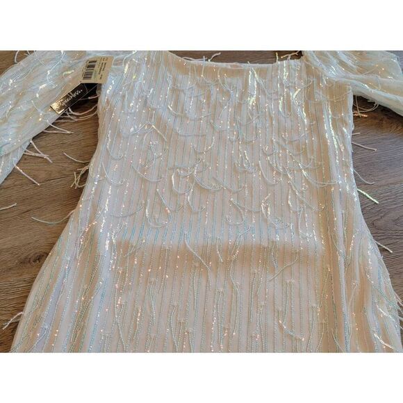 Dress formal bling large dance date night white nwt speechless cocktail - Picture 5 of 10